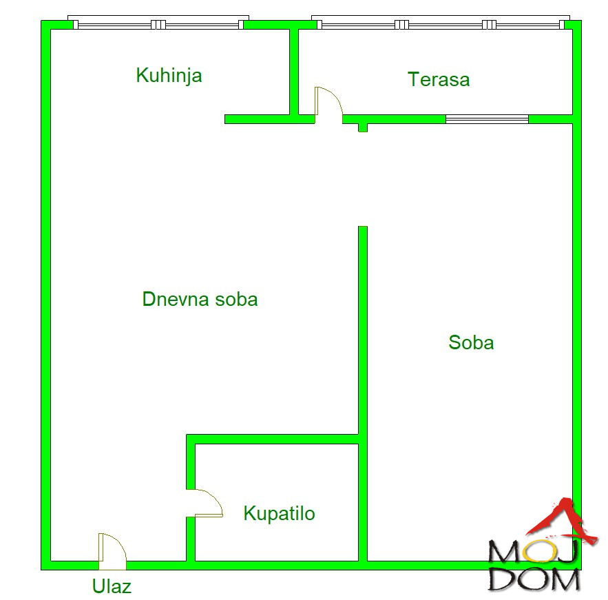 Stan,NOVI SAD,NOVA DETELINARA,kv: 43, € 118800, ID: 1029308 17