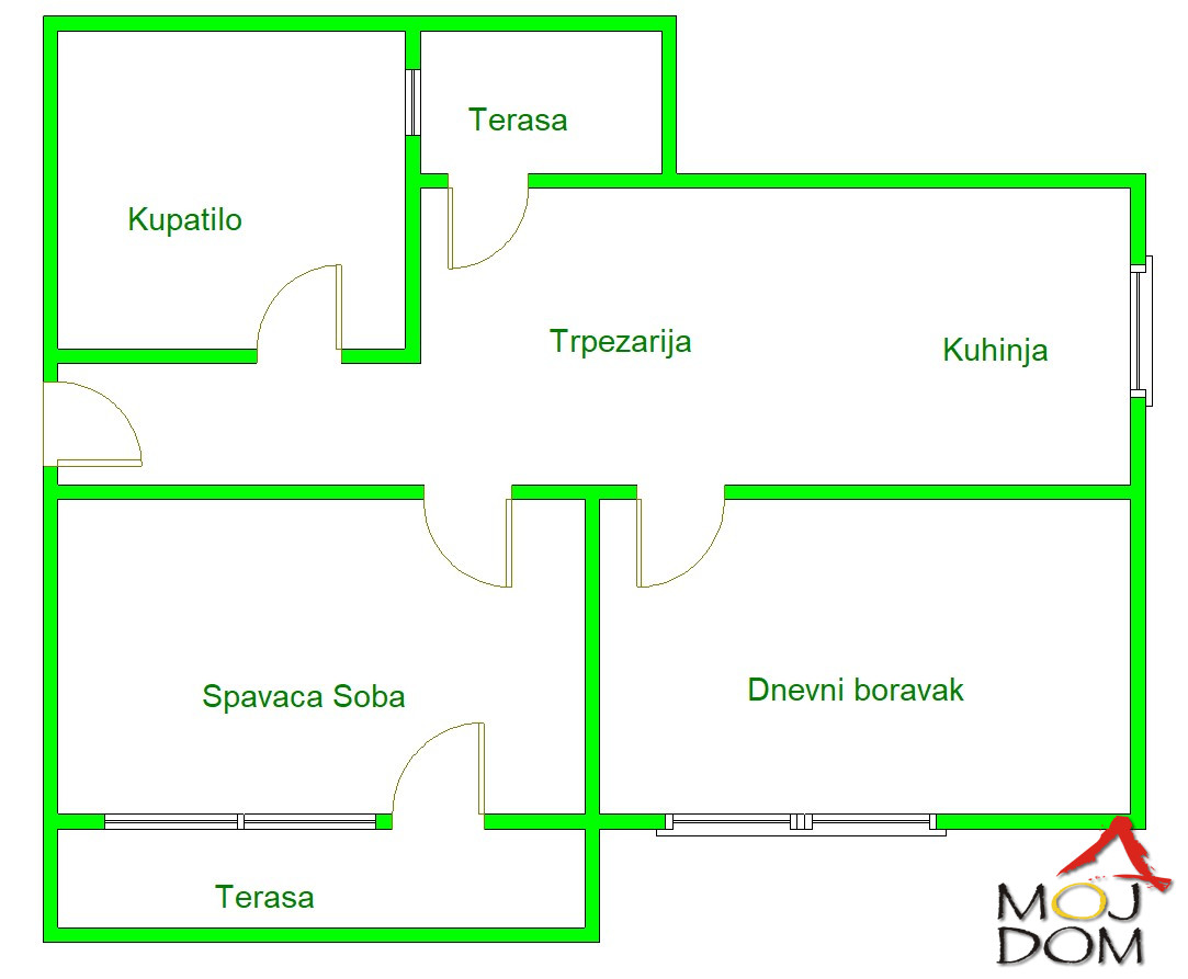 Stan,NOVI SAD,BULEVAR,kv: 63, € 161400, ID: 1029934 11