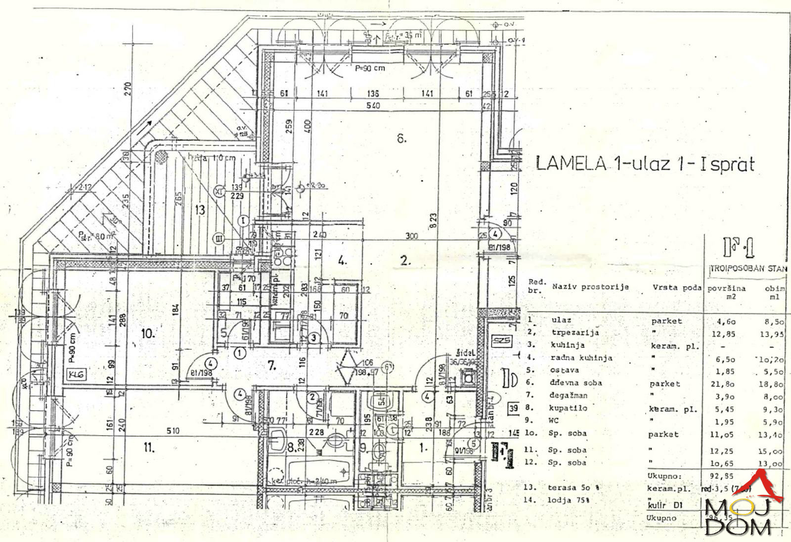 Stan,NOVI SAD,SOMBORSKI BULEVAR,kv: 94, € 213000, ID: 1029927 22