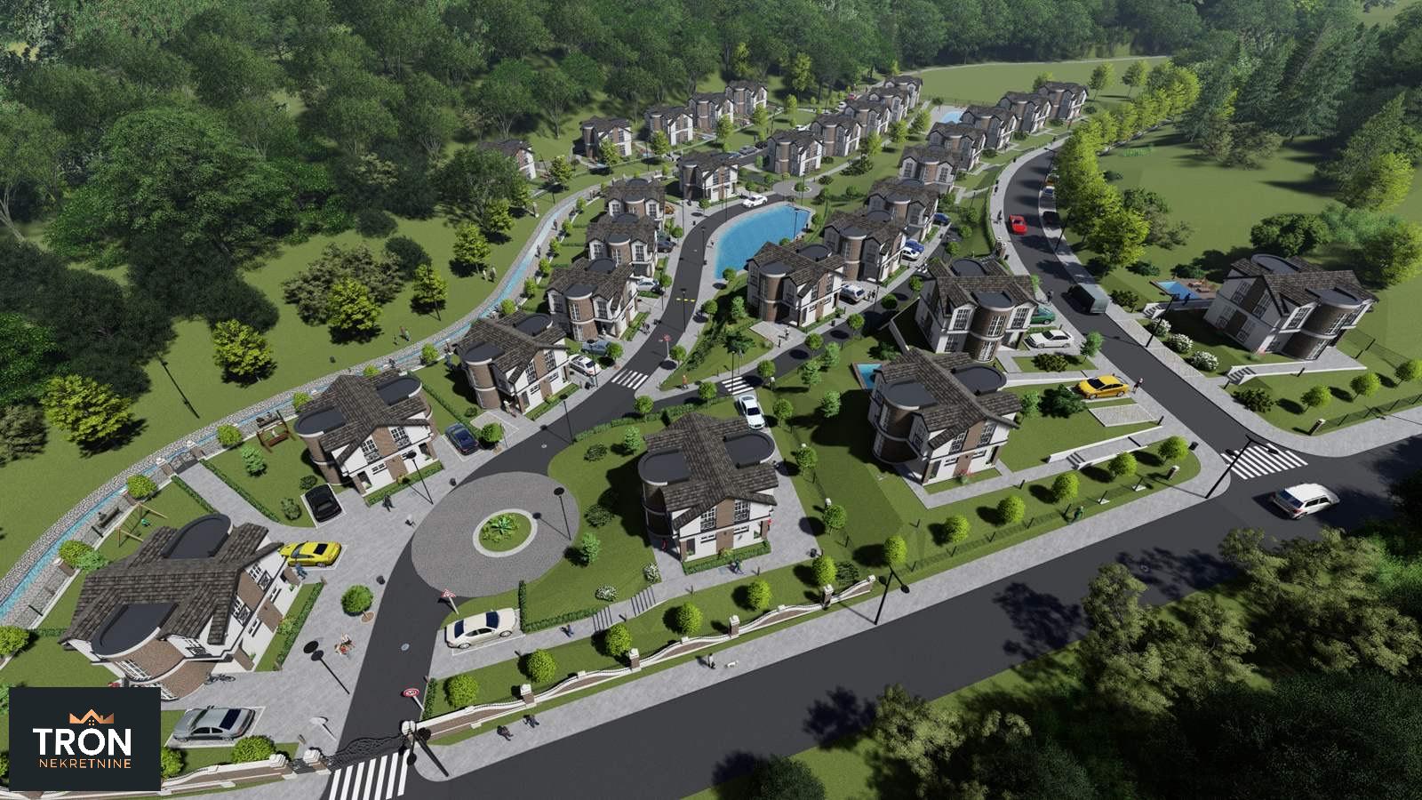 Luksuzne kuće u zatvorenom kompleksu sa bazenima 63 4m2 1