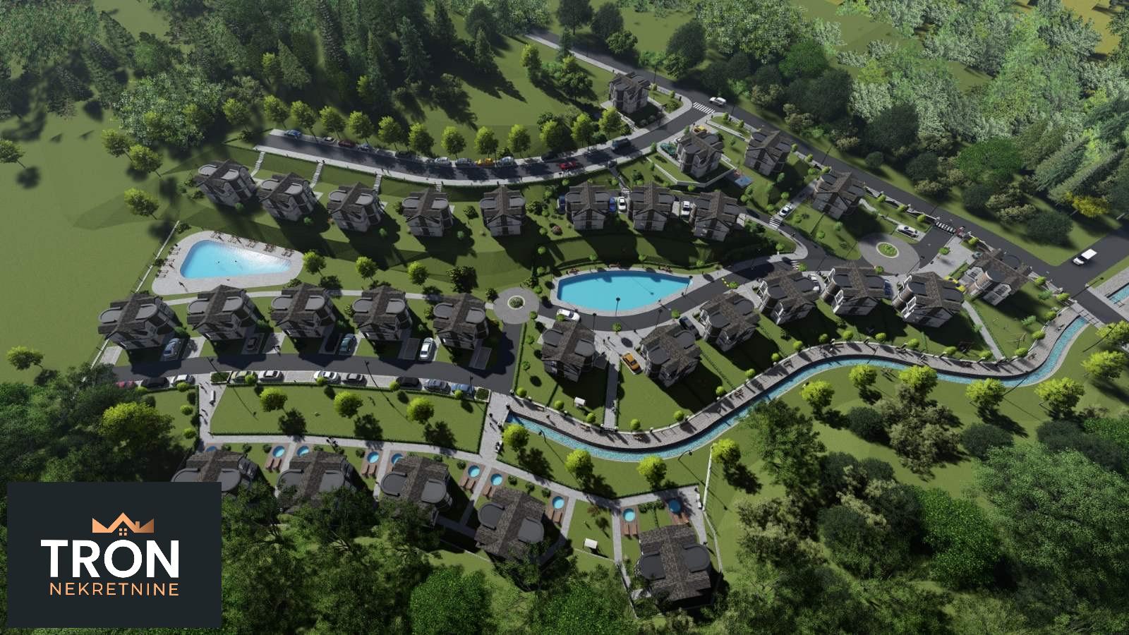 Luksuzne kuće u zatvorenom kompleksu sa bazenima 63 4m2 2