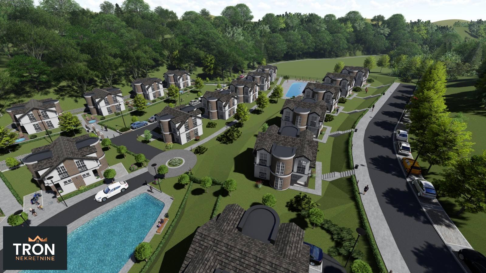 Luksuzne kuće u zatvorenom kompleksu sa bazenima 63 4m2 3