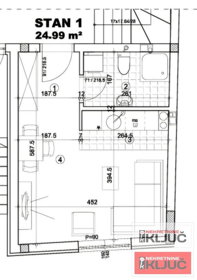 SOCIJALNO, 25m2, Garsonjera sa pdv 1