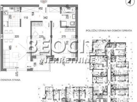 Trosoban stan, 58 m2, Telep, Somborski bulevar ID: 116510 1