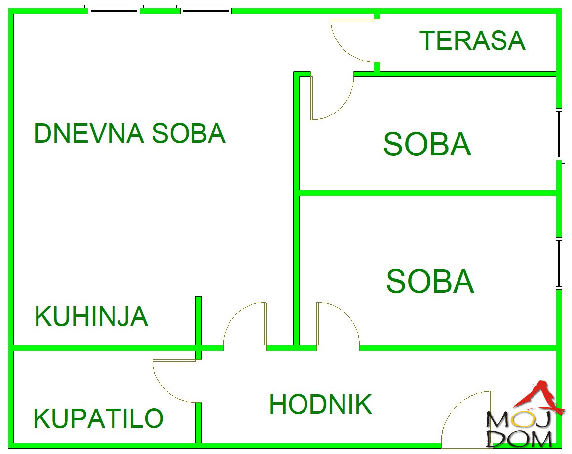 Stan,NOVI SAD,BULEVAR,kv: 47, € 145200, ID: 1030017 17