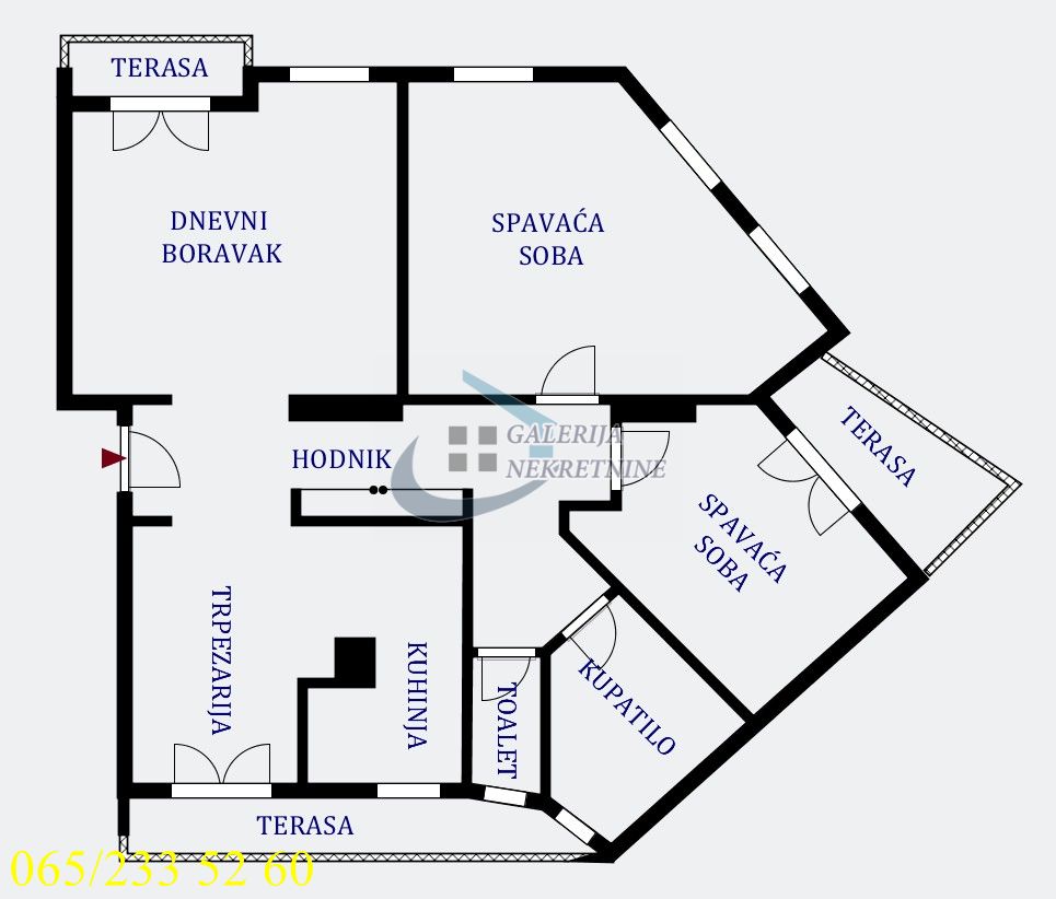 Zvezdara  Vukov spomenik   Laze Dokića 86m2 3