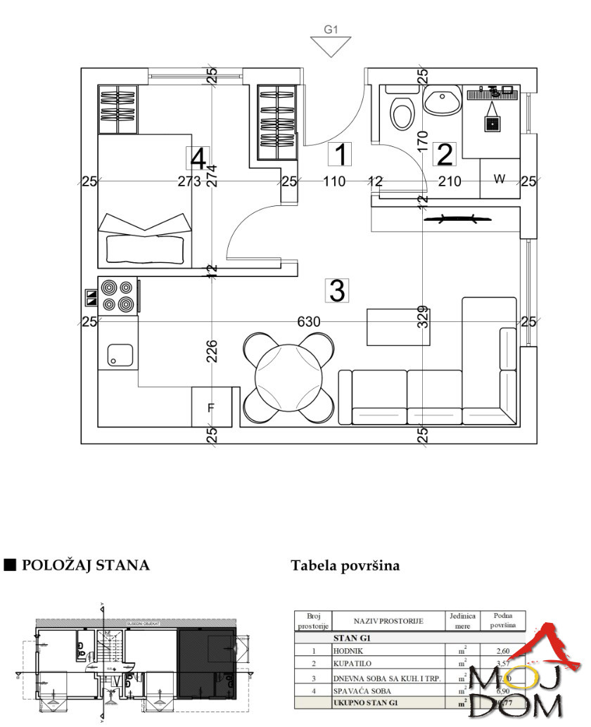 Stan,NOVI SAD,ADICE,kv: 32, € 52500, ID: 1030058 1