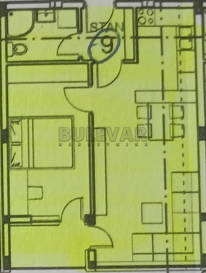 Jednosoban stan, 46.4 m2, Palilula, Zetska ID: p-013610 5