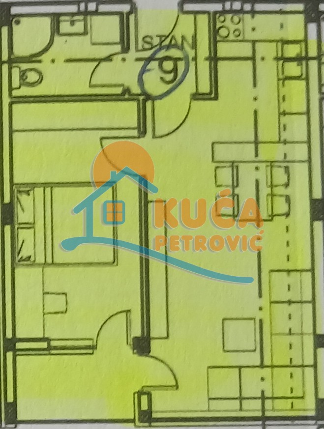 Jednosoban stan, 46.4 m2, Palilula, Zetska ID: p-013610 5