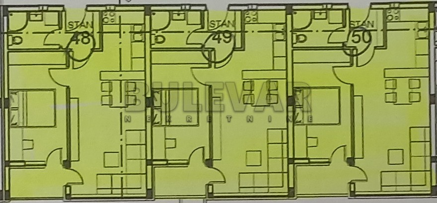 Jednosoban stan, 46.3 m2, Palilula, Zetska ID: p-013611 5