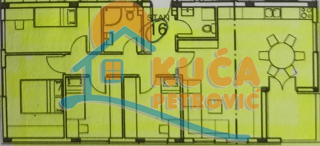 četvorosoban stan, 90.92 m2, Palilula, Zetska ID: p-013613 6