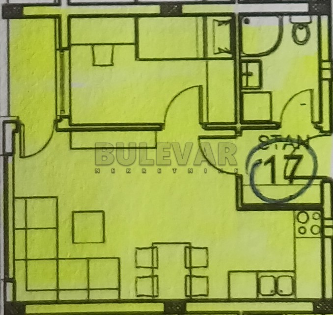 Jednosoban stan, 36 m2, Palilula, Zetska ID: p-013616 4