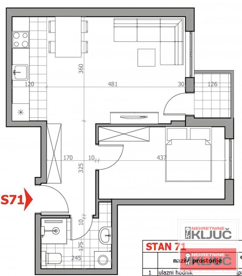 SREMSKA KAMENICA, 45m2, Dvosoban sa pdv 1