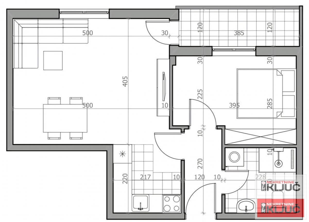 SREMSKA KAMENICA, 48m2, Dvosoban sa pdv 1