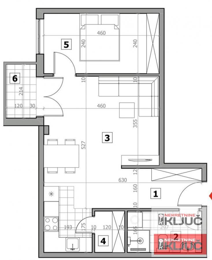SREMSKA KAMENICA, 51m2, Dvosoban sa pdv 1