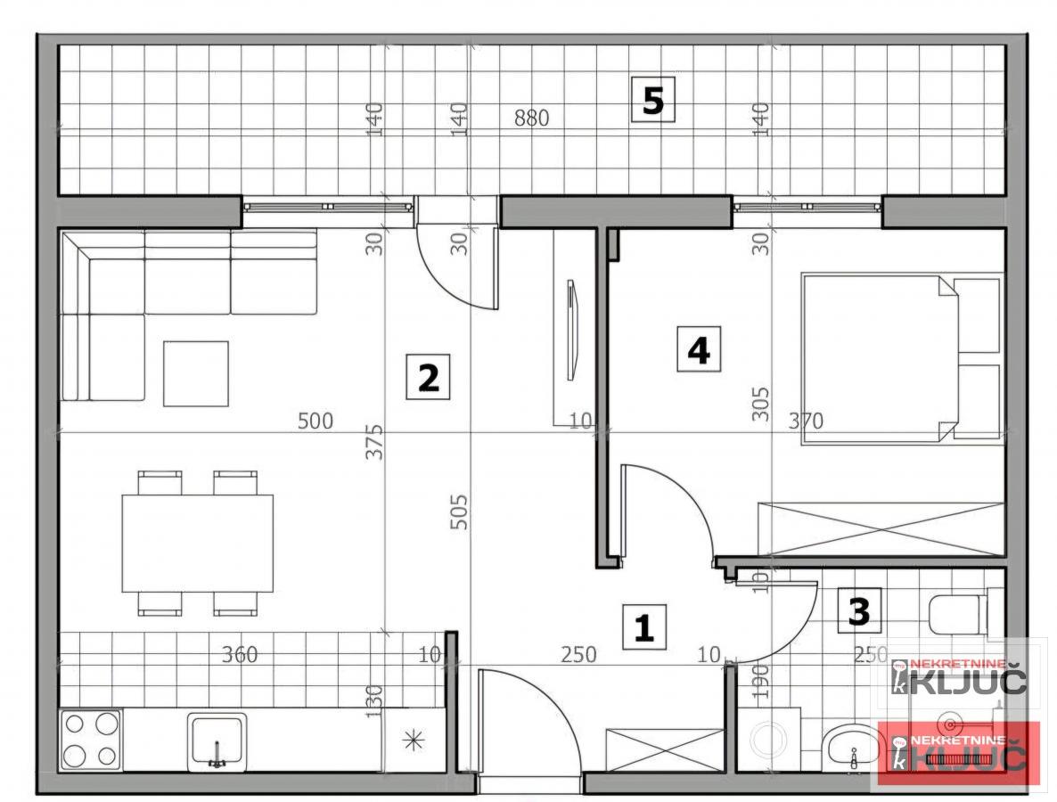 SREMSKA KAMENICA, 56m2, Dvosoban sa pdv 1