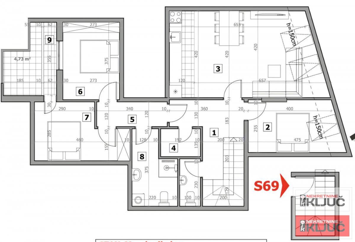 SREMSKA KAMENICA, 93m2, Četvorosoban-Penthouse sa PDV 1