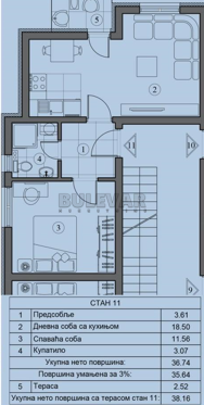 Jednosoban stan, 38.16 m2, Sokobanja ID: p-013762 2