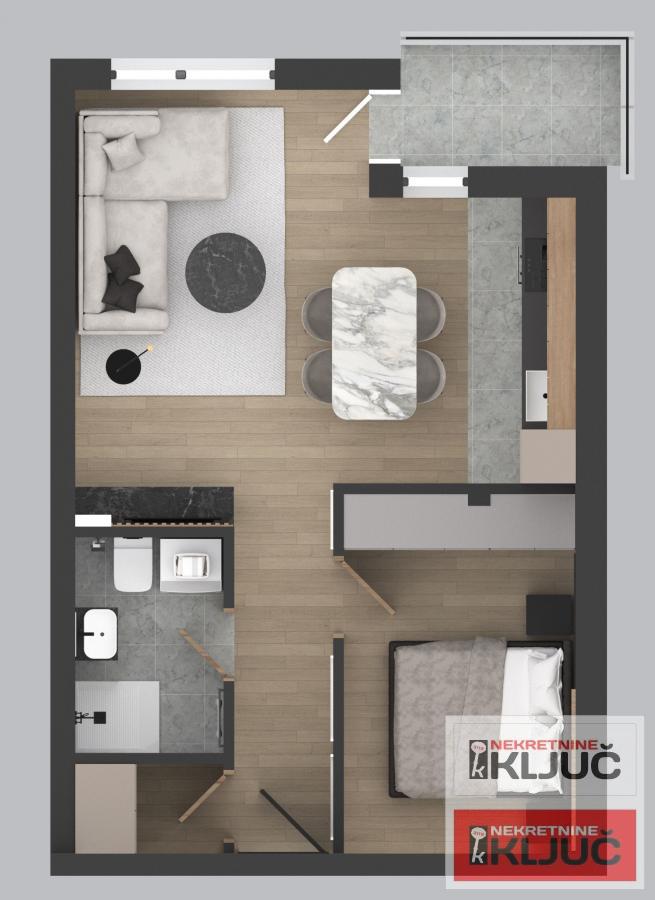 ADICE, 45m2, Dvosoban sa pdv 1