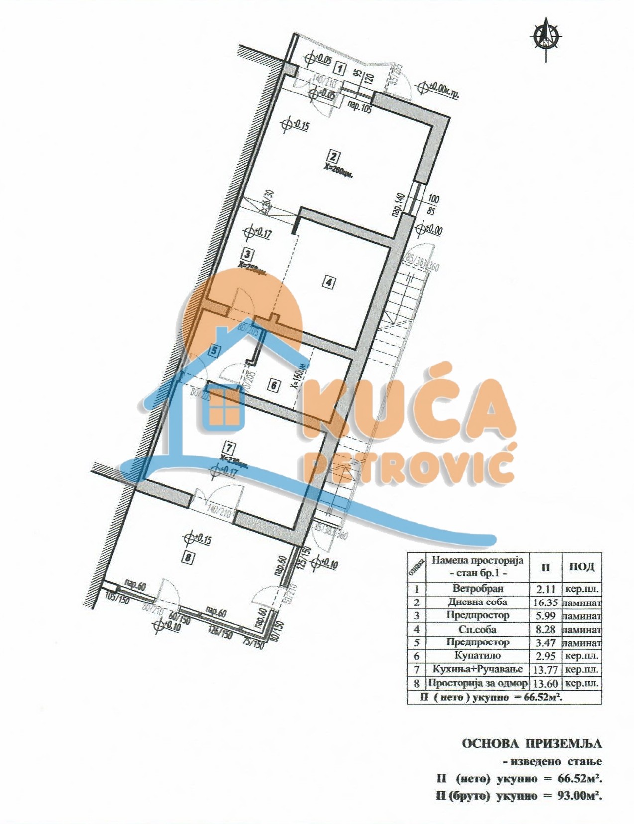 Dvosoban stan, 93 m2, Palilula, Aleksandra Petrovića ID: p-013773 11