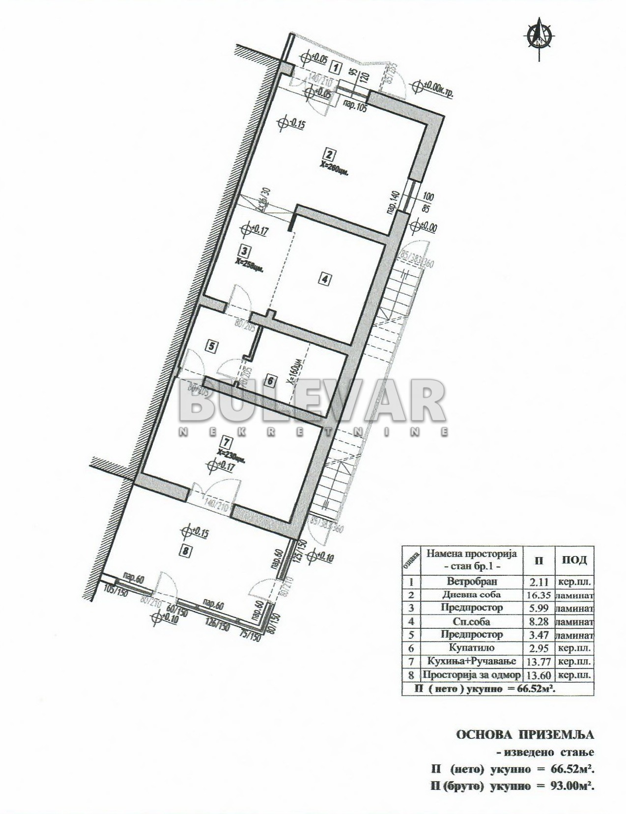 Dvosoban stan, 93 m2, Palilula, Aleksandra Petrovića ID: p-013773 11