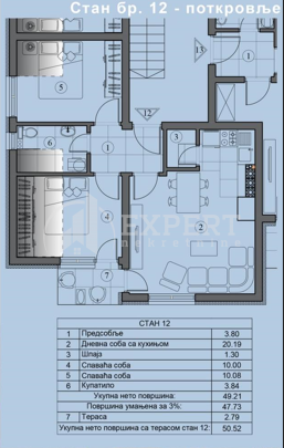 Dvosoban stan, 50.52 m2, Sokobanja ID: p-013763 2
