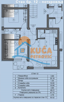 Dvosoban stan, 50.52 m2, Sokobanja ID: p-013763 2