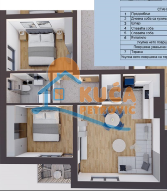Dvosoban stan, 50.52 m2, Sokobanja ID: p-013763 3