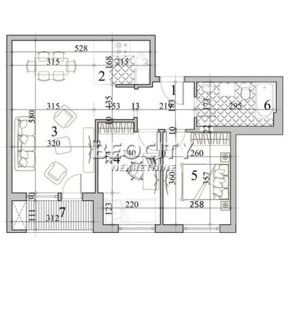 Trosoban stan, 54 m2, Nova Detelinara ID: 117856 1