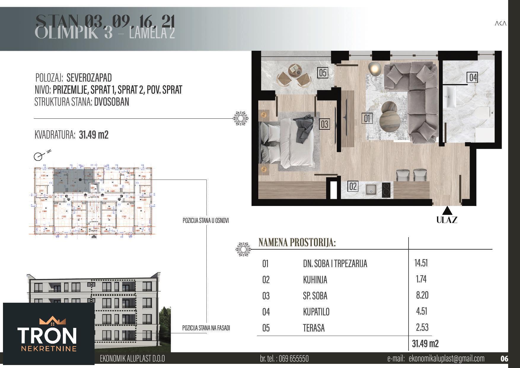 Stanovi u izgradnji na Raju 31 49m2 4