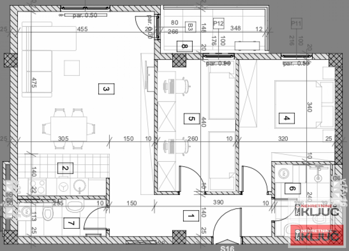 SALAJKA, 69m2, Trosoban sa pdv, Izgradnja 1