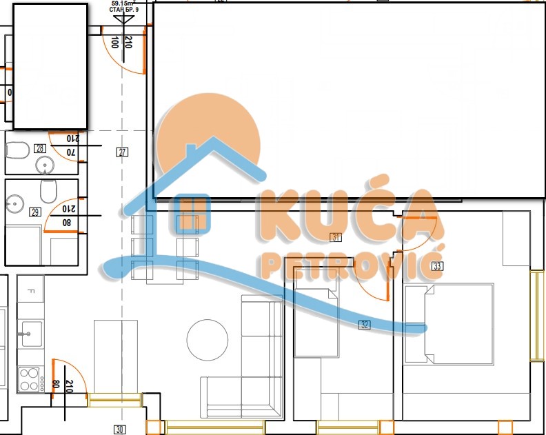Dvosoban stan, 59.15 m2, Donja Vrežina, Nikole Rašića Koleta ID: p-013813 4