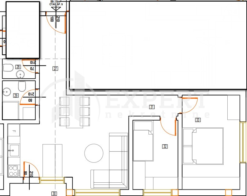 Dvosoban stan, 59.15 m2, Donja Vrežina, Nikole Rašića Koleta ID: p-013813 4