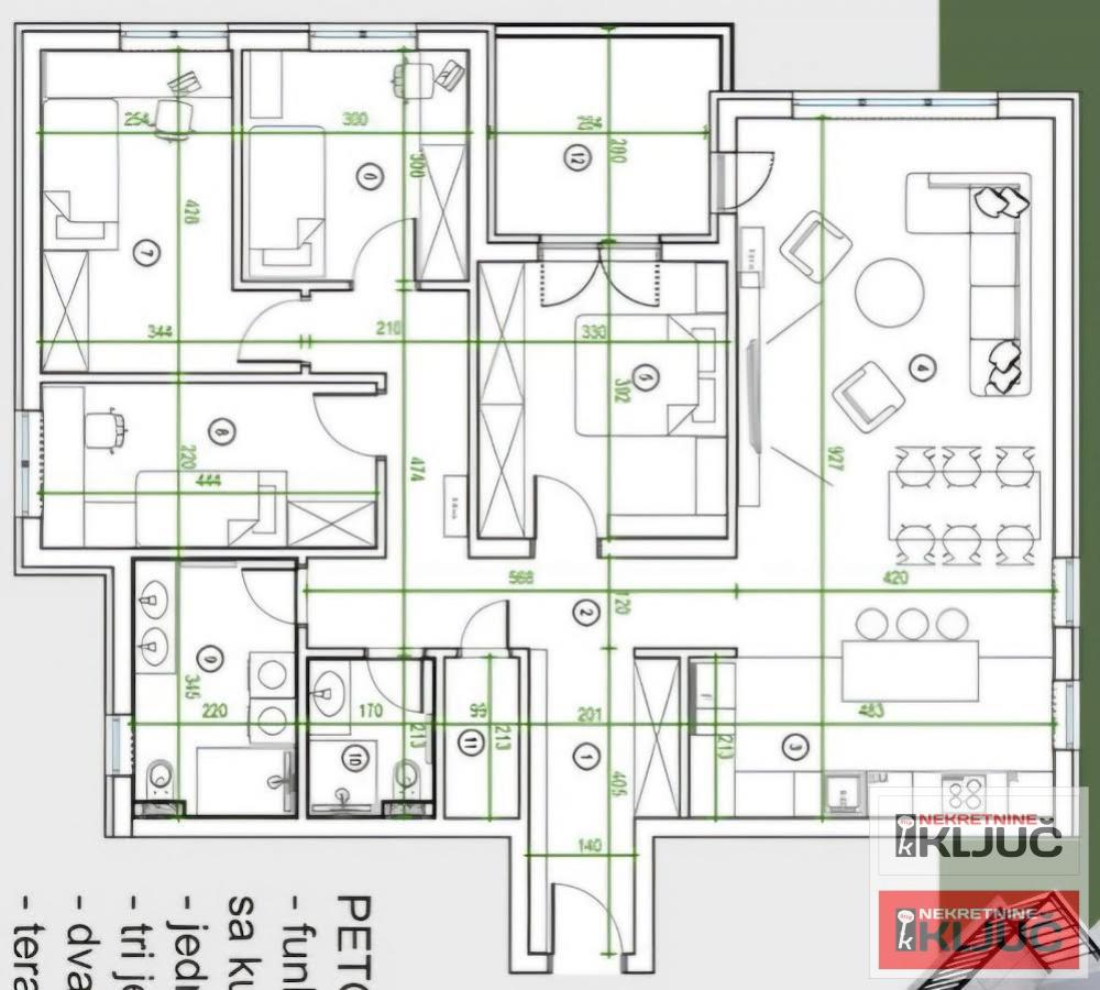 PETROVARADIN, 123 m2, Petosoban, Izgradnja 1