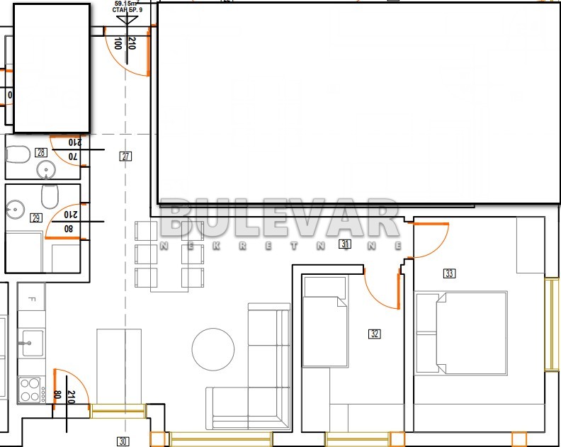 Dvosoban stan, 59.15 m2, Donja Vrežina, Nikole Rašića Koleta ID: p-013813 4
