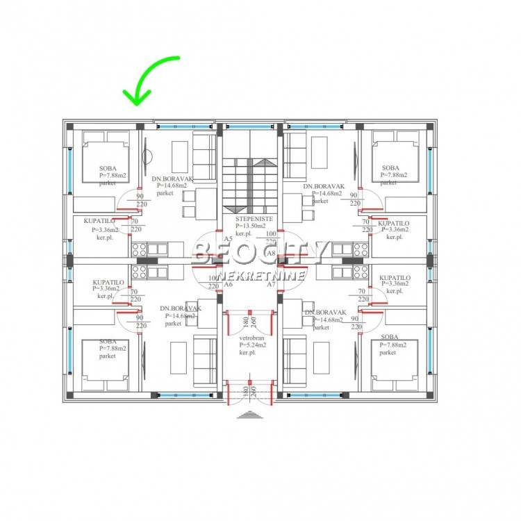 Dvosoban stan, 26 m2 ID: 118080 2