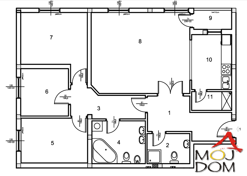Stan,NOVI SAD,KLISA,kv: 93, € 172400, ID: 1019480 8