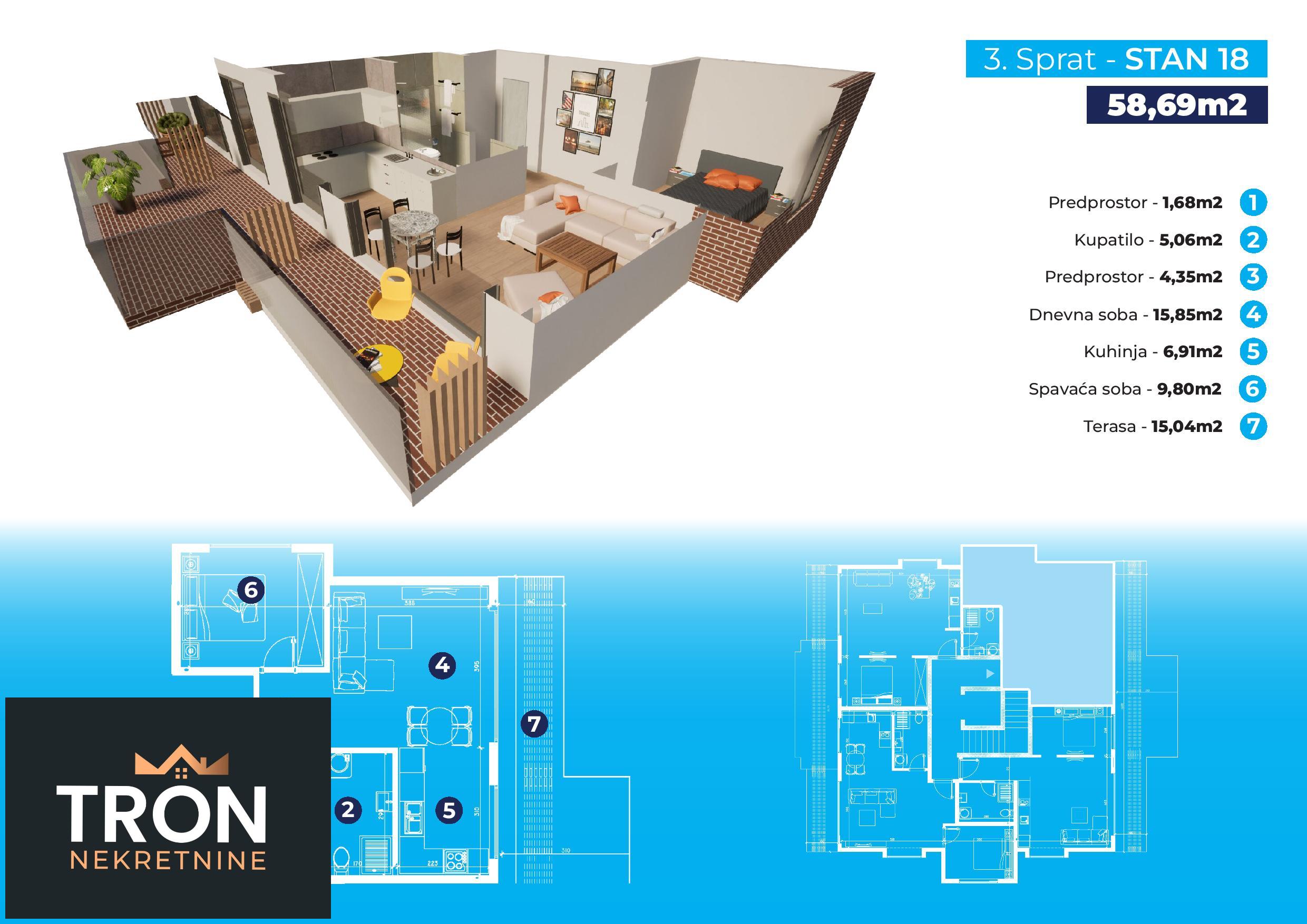 Stanovi u izgradnji kod Vrnjačkih Termi 58 69m2 5