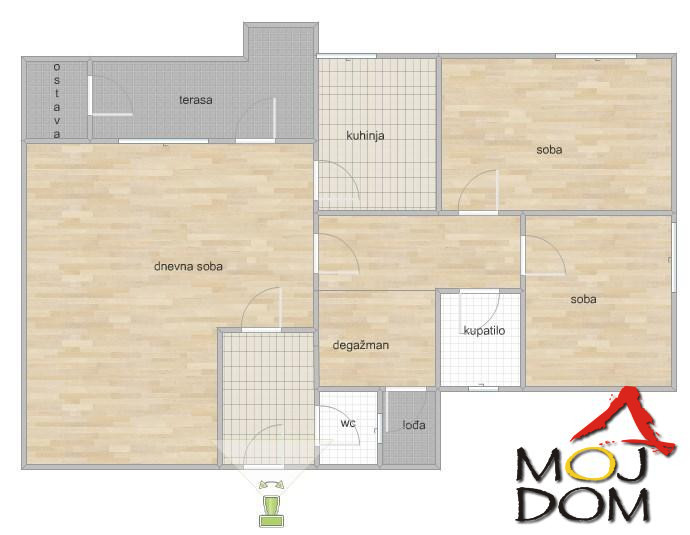 Stan,NOVI SAD,LIMAN 2,kv: 70, € 185400, ID: 1030461 14