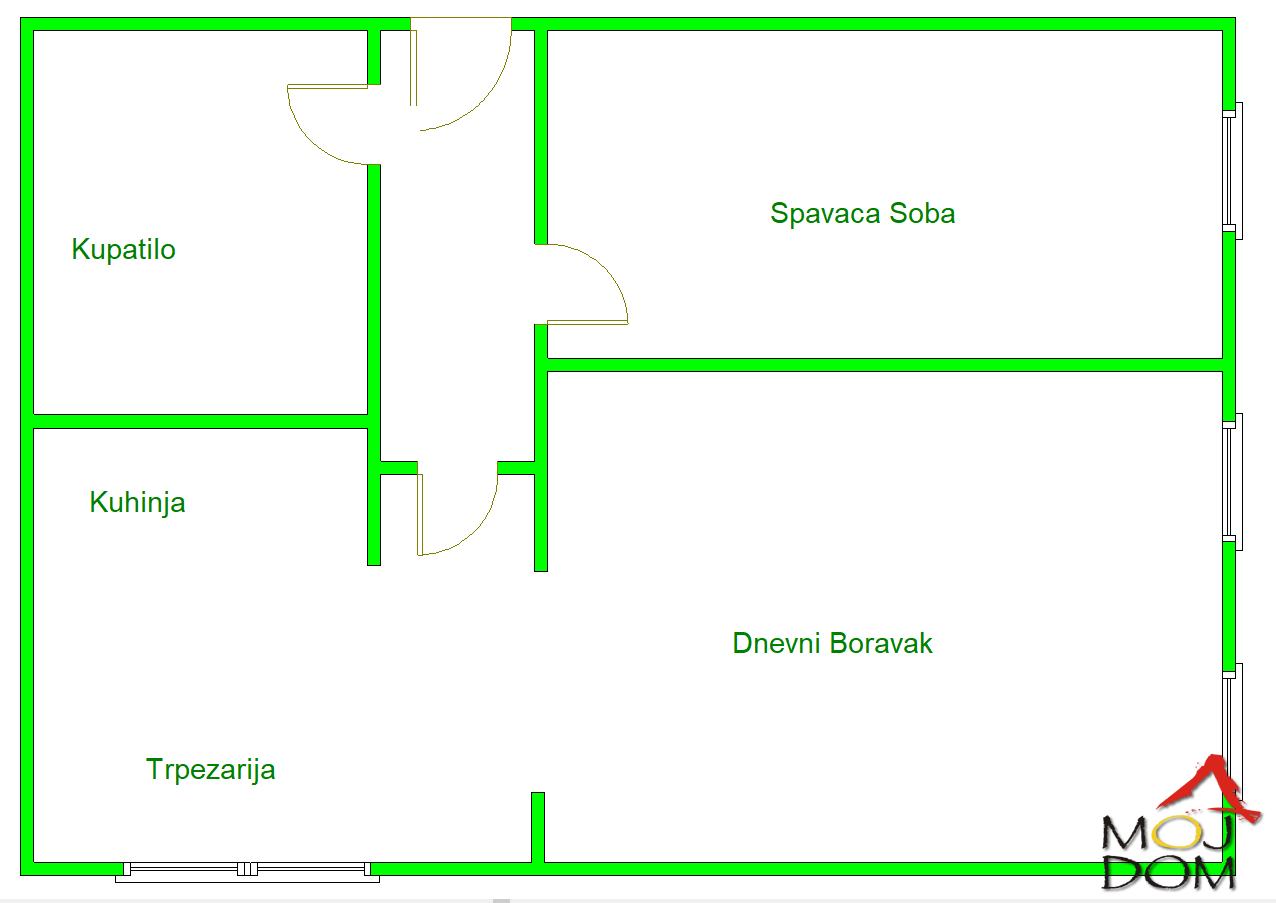 Stan,NOVI SAD,NOVO NASELJE,kv: 53, € 133900, ID: 1030552 15