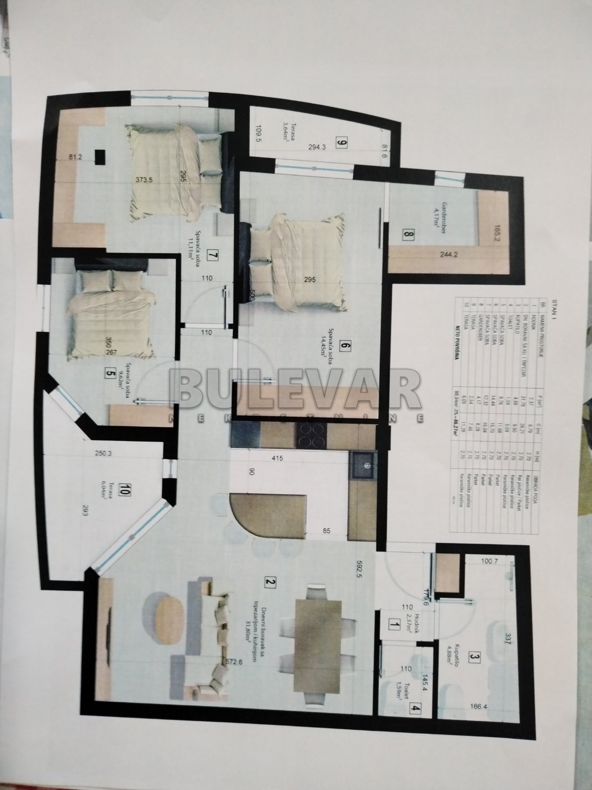 četvorosoban stan, 90 m2, Centar, Svetolika Rankovića ID: p-014144 2