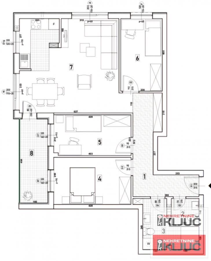 SOMBORSKI BULEVAR, 87m2, Četvorosoban sa pdv, Izgradnja 1