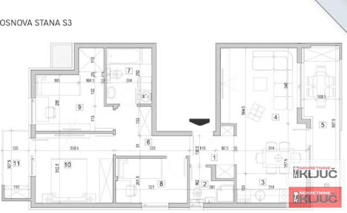 ADICE, 80m2, Troiposoban sa pdv, Izgradnja 1