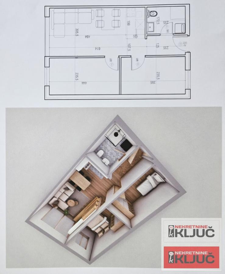 NAJLON PIJACA, 44m2, Dvoiposoban, Izgradnja 2