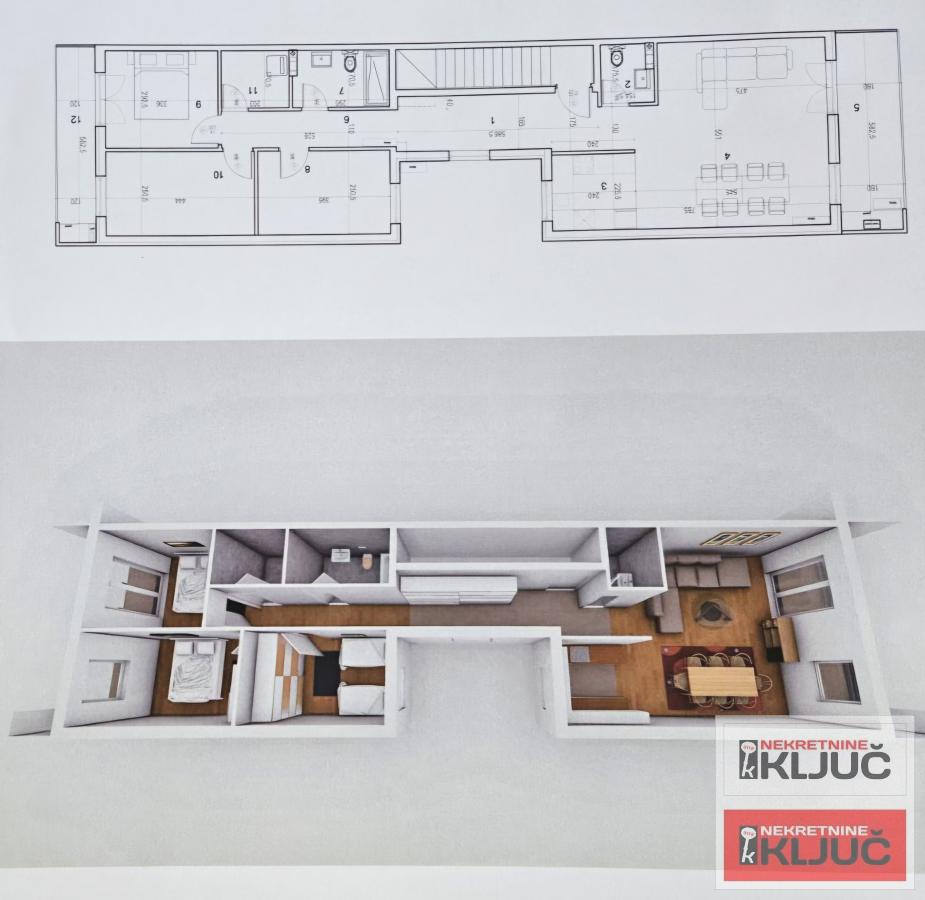 NAJLON PIJACA, 104m2, Četvorosoban sa pdv, Izgradnja 1