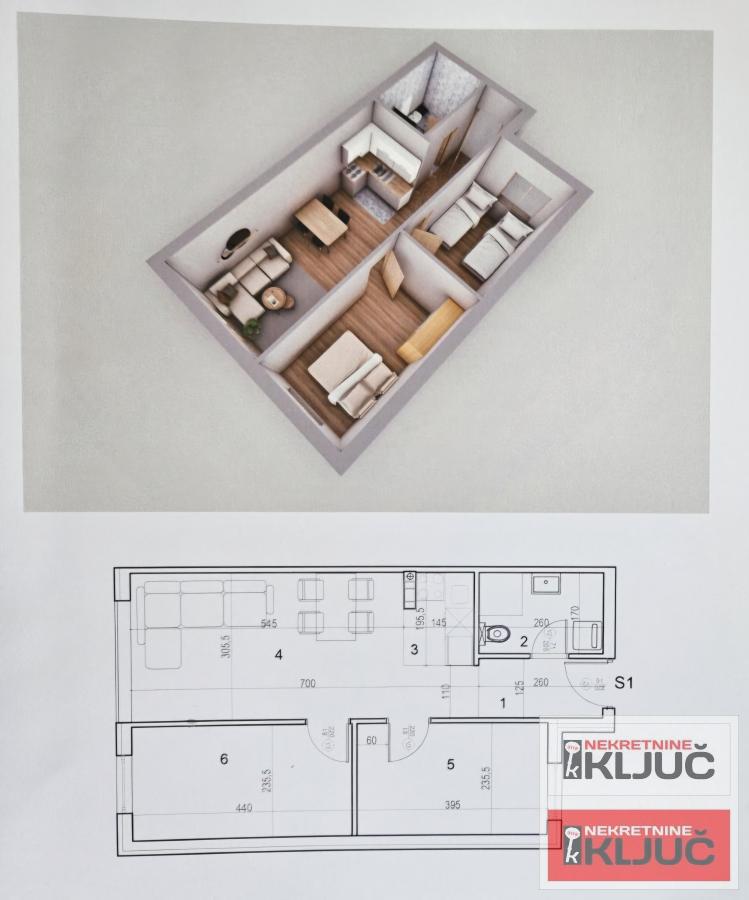 NAJLON PIJACA, 47m2, Dvoiposoban, Izgradnja 2