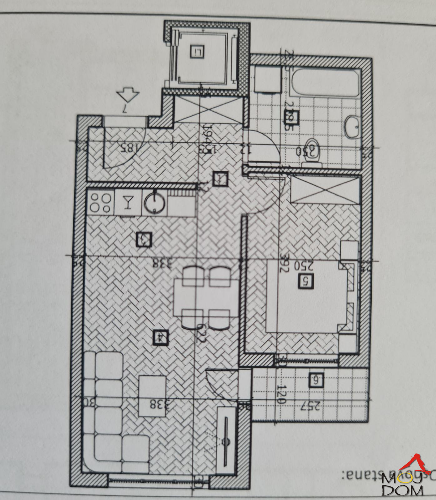 Stan,NOVI SAD,ADICE,kv: 43, € 85760, ID: 1030691 1