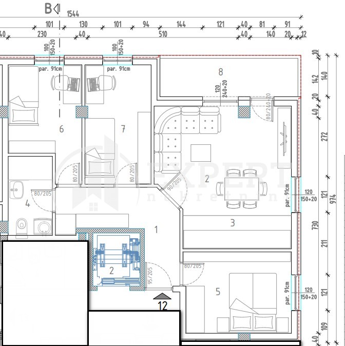 Trosoban stan, 63.94 m2, Trošarina, Marina Držića ID: p-014288 7