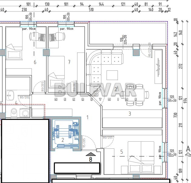 Trosoban stan, 65.92 m2, Trošarina, Marina Držića ID: p-014312 4