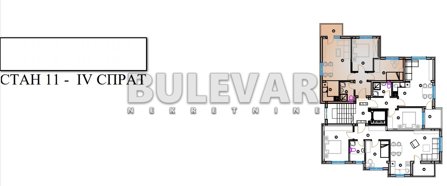 Dvosoban stan, 57.45 m2, Pantelej, Krfska ID: p-014315 5